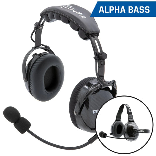 AlphaBass Carbon Fiber Headset for STEREO and OFFROAD Intercoms