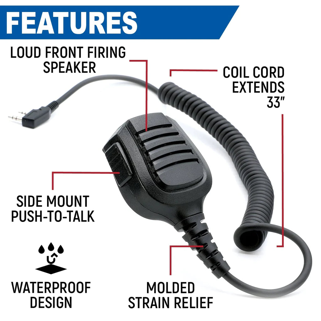 BUNDLE - Rugged GMR2 GMRS and FRS Two Way Handheld Radio with Hand Mic