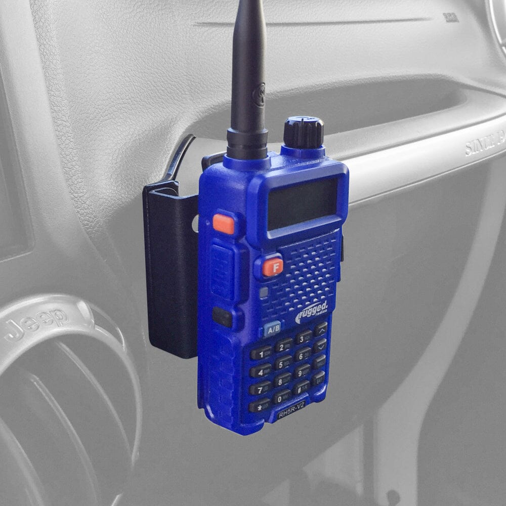 Handheld Radio Grab Bar Mount for Jeep JK JKU and JL - Fits R1 / V3 / GMR2 / RH-5R radios