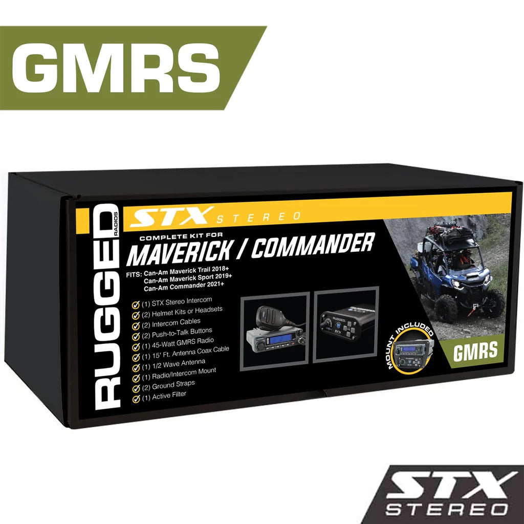 Can-Am Commander - Dash Mount - STX STEREO with 45 Watt GMRS Radio
