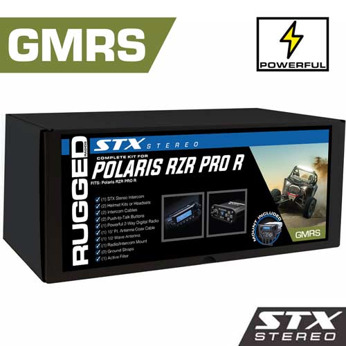 Polaris PRO/R- Turbo R - Pro XP - Dash Mount - STX STEREO with 45 Watt GMRS Radio