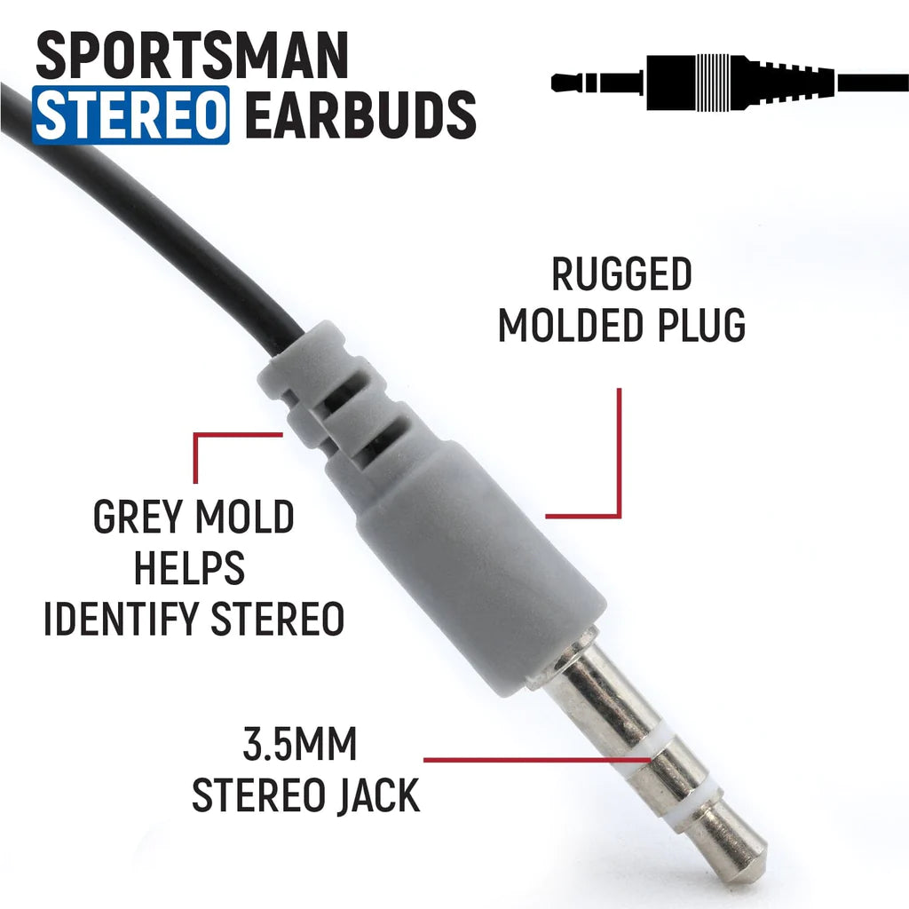 Sportsman Foam Earbud Speakers - Stereo