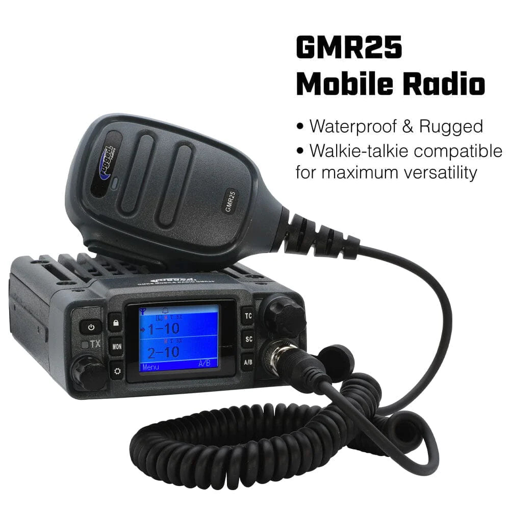 Can-Am Commander and Maverick - Glove Box Mount - STX STEREO with Waterproof 25 Watt GMRS Radio