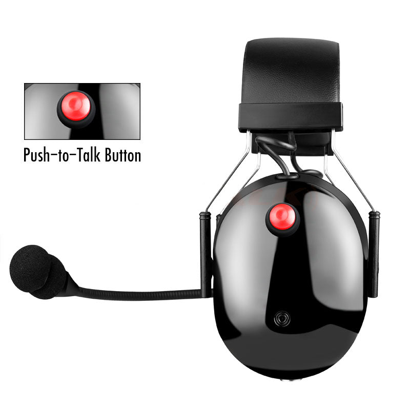 Over The Head - Dual Earmuff - Noise Cancelling Headset W/ Flexible Boom