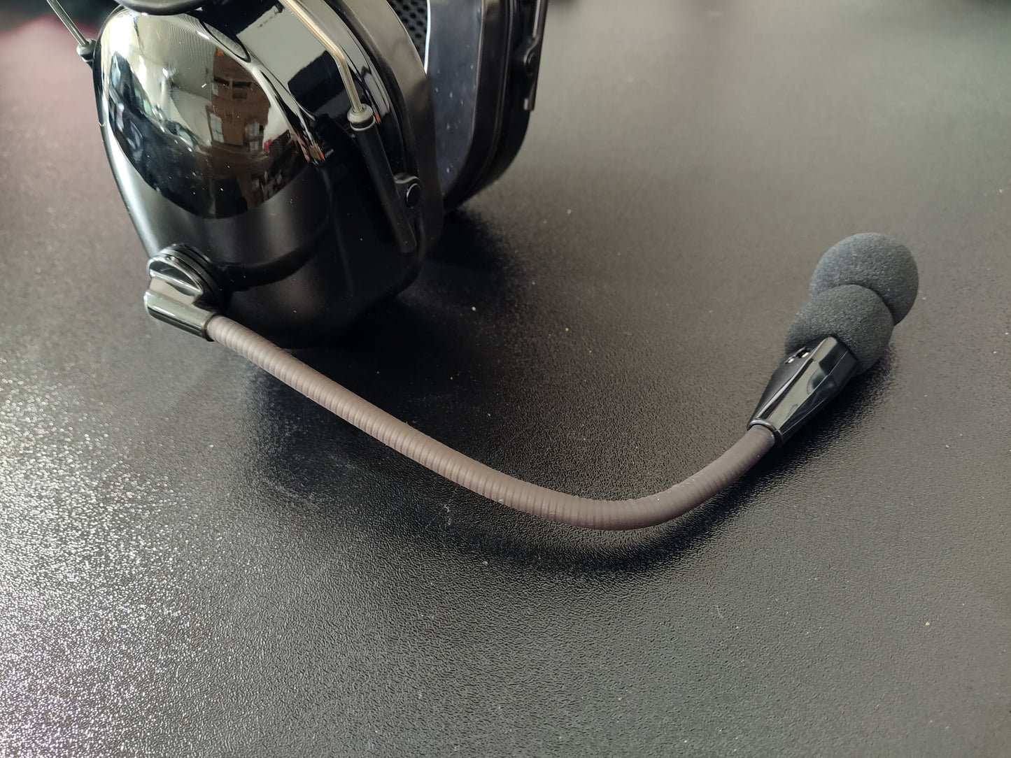 Over The Head - Dual Earmuff - Noise Cancelling Headset W/ Flexible Boom