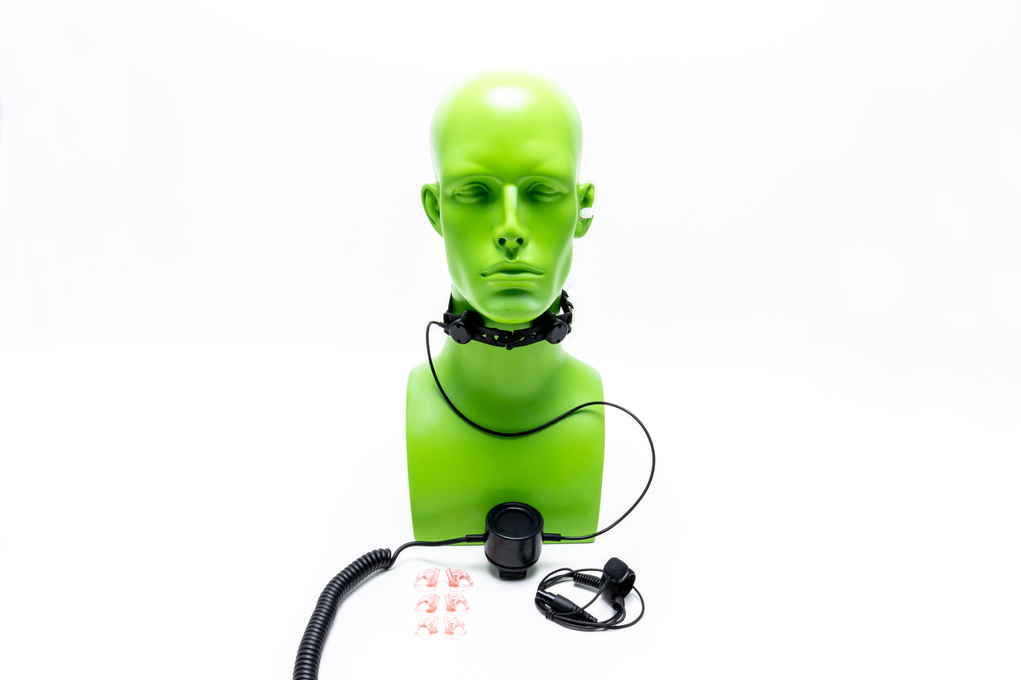 Platinum Series Heavy Duty Throat Mic for Two-Way Radio with Ring Finger PTT Switch