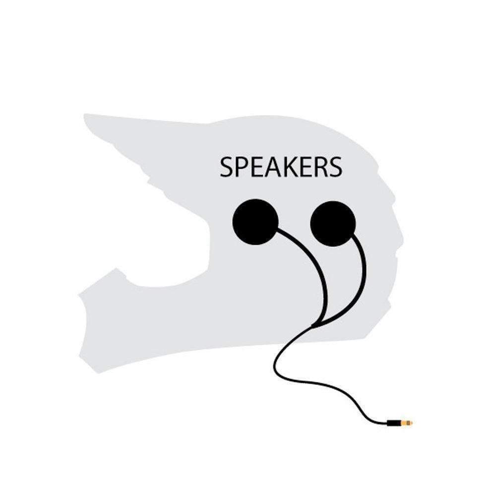 Velcro Mount Helmet Speakers -Stereo