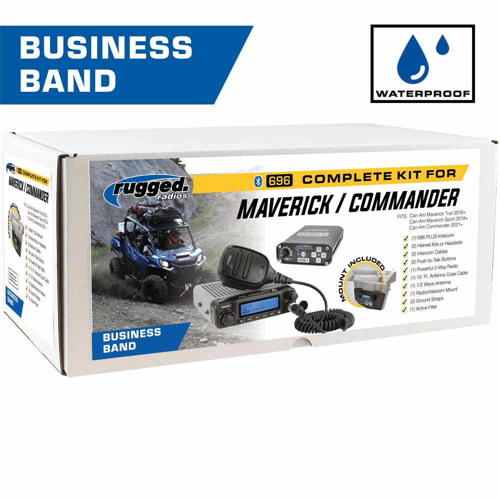 Can-Am Commander and Maverick - Glove Box Mount - 696 PLUS with Business Band Radio