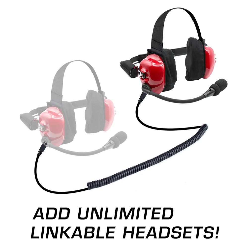 H80 Track Talk Linkable Intercom Headset - Bring The Conversation To The Circle Track NASCAR event