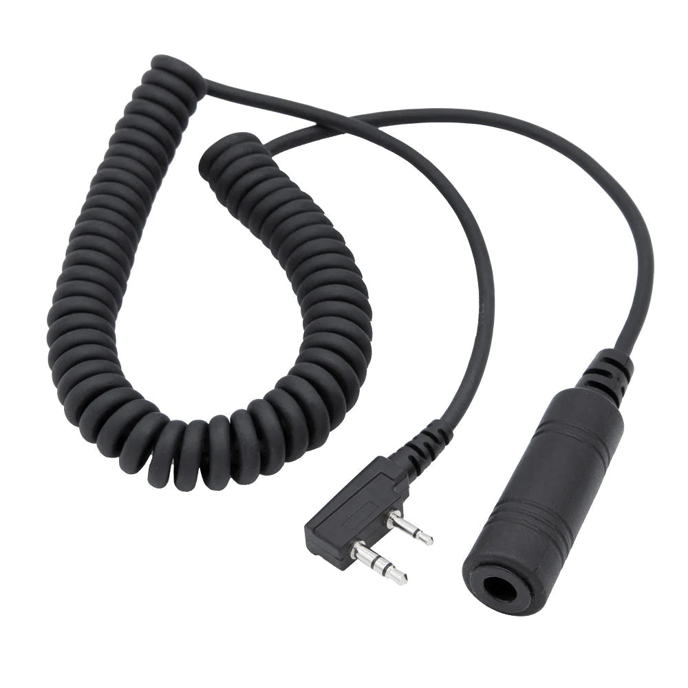 OFFROAD Headset  Helmet Coil Cord Cable for Rugged Radios and Kenwood Radios