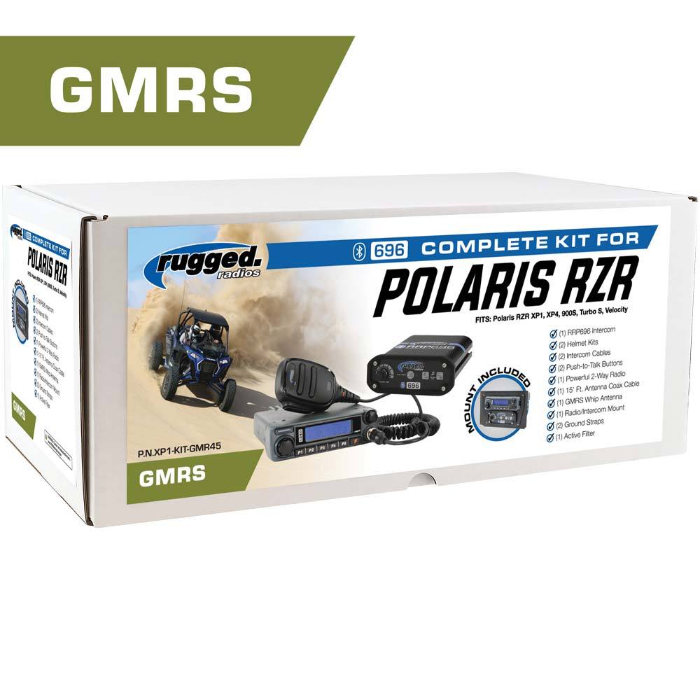 POWERHOUSE 45-Watt GMRS Radio - Polaris RZR Complete UTV Communication Intercom Kit