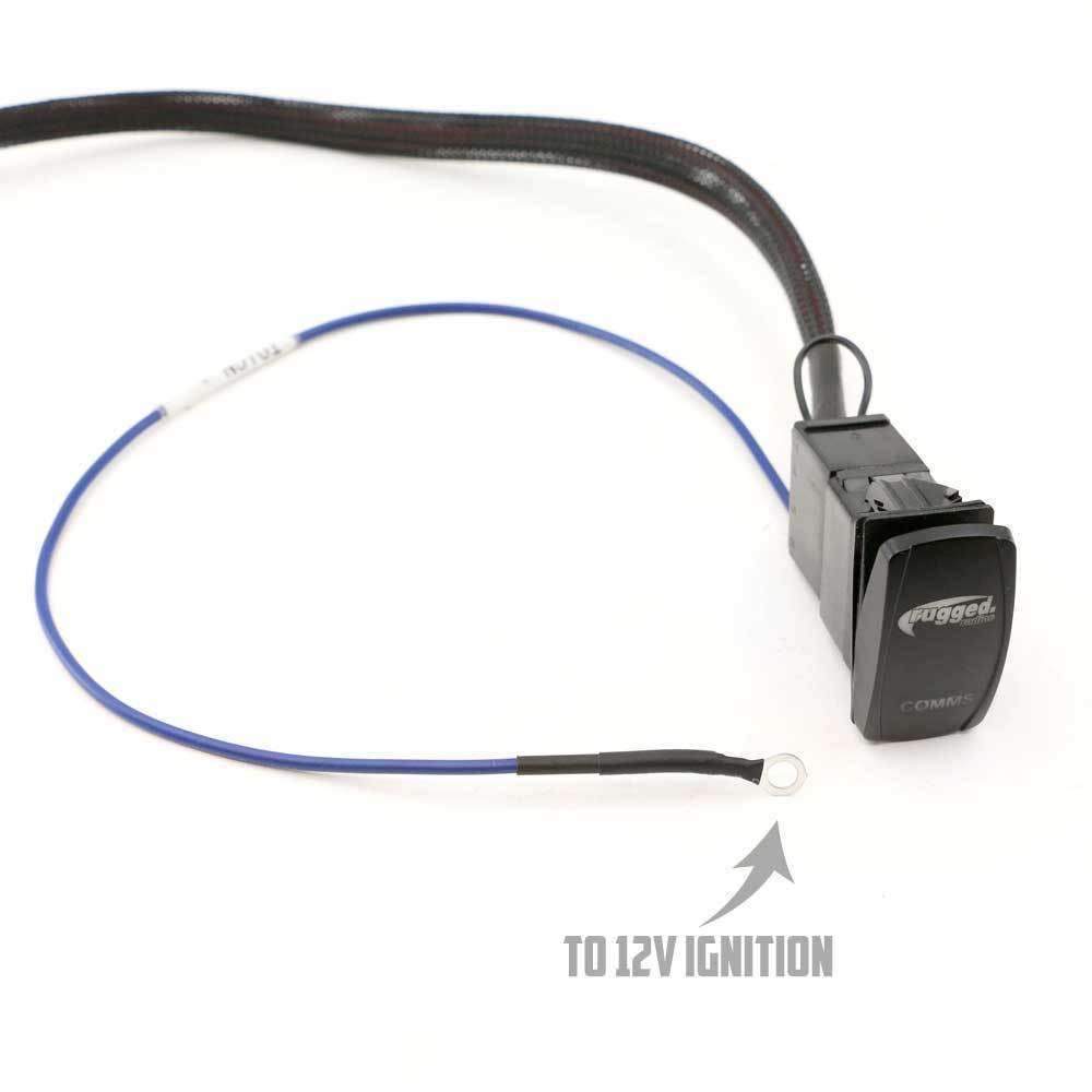 Radio & Intercom Install Harness with Rocker Switch