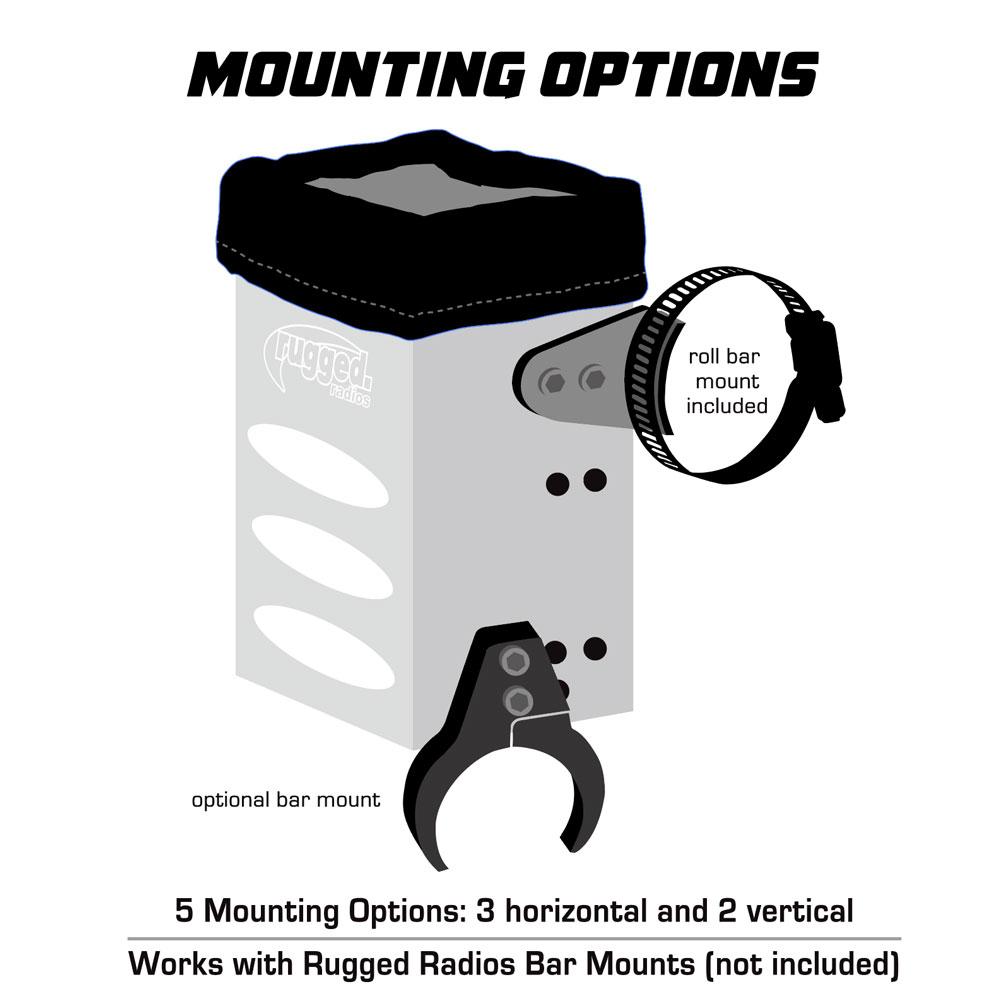 Aluminum Handheld Radio Box with Universal Mounting
