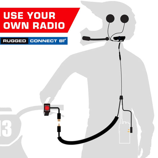 CONNECT BT2 Moto Kit Without Radio - Bluetooth Headset, Super Sport Harness, & Handlebar Push-To-Talk