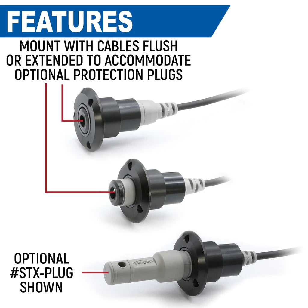 Single Headset / Helmet STX STEREO Jack Flush Mount