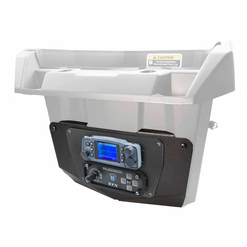 Can-Am Commander and Maverick - Glove Box Mount - STX STEREO with Waterproof 25 Watt GMRS Radio