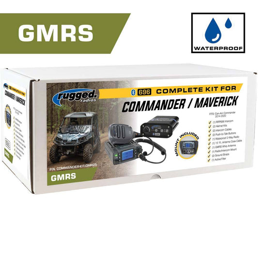 Waterproof GMRS Radio - Can-Am Commander Complete UTV Communication Intercom Kit