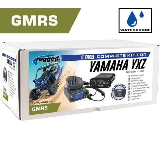 Waterproof GMRS Radio - Yamaha YXZ Complete UTV Communication Intercom Kit