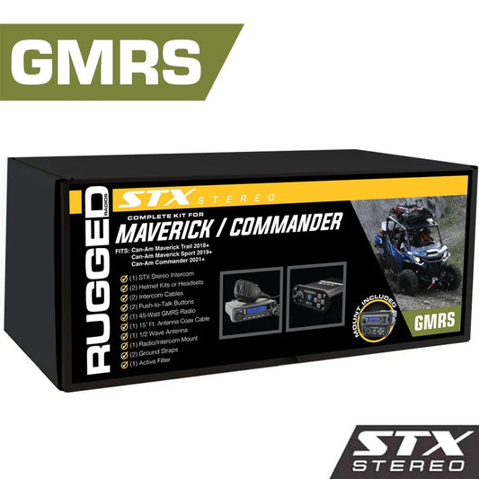 Can-Am Commander - Dash Mount - STX STEREO with 45 Watt GMRS Radio