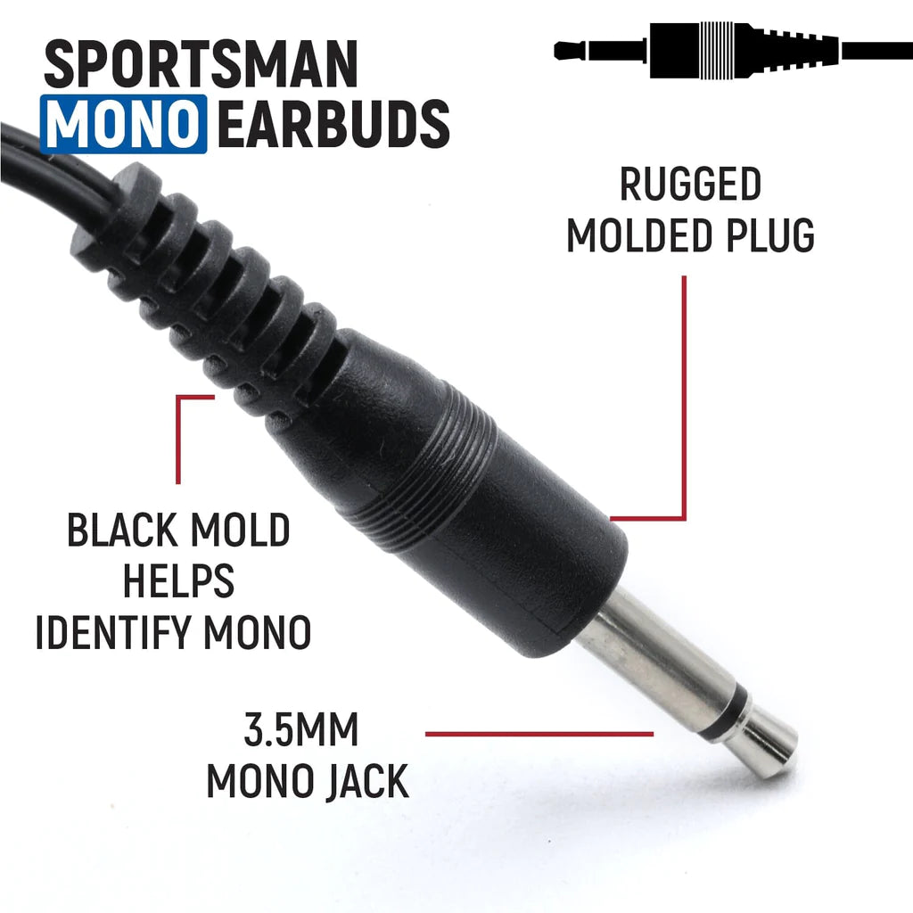 Sportsman Foam Earbud Speakers - Mono