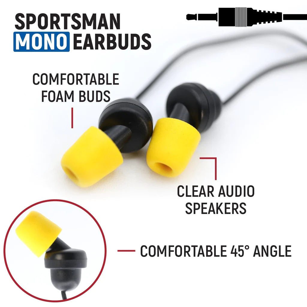 Sportsman Foam Earbud Speakers - Mono