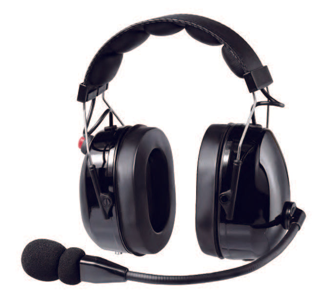 Over The Head - Dual Earmuff - Noise Cancelling Headset W/ Flexible Boom