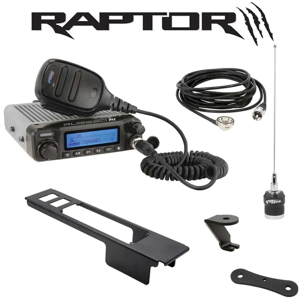 Raptor Radio Kit - with M1 Professional Prerunner / Race Mobile Radio for 2010-Present Ford Raptor