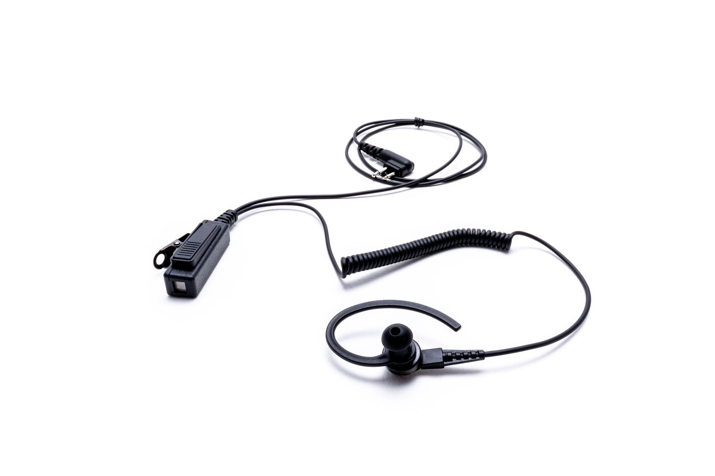 Platinum Series 1-Wire Surveillance Kit for Two-Way Radio with Ear Hook w/ In-Ear Bud