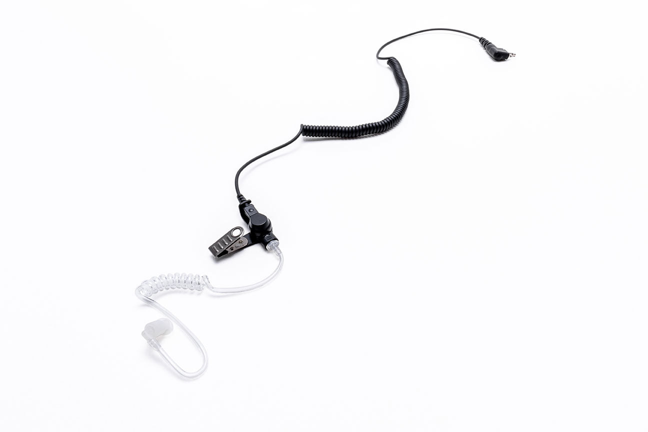 Platinum Series Listen Only 1-Wire Surveillance Kit for Two-Way Radio and Quick Disconnect Acoustic Tube