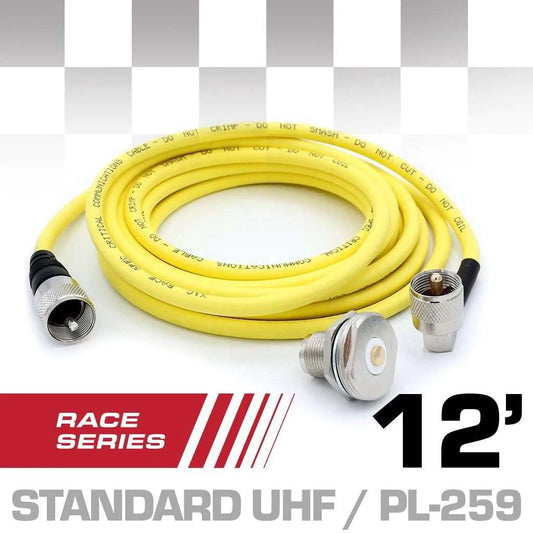 12 Ft Antenna Coax Cable Kit - RACE SERIES by Rugged Radios