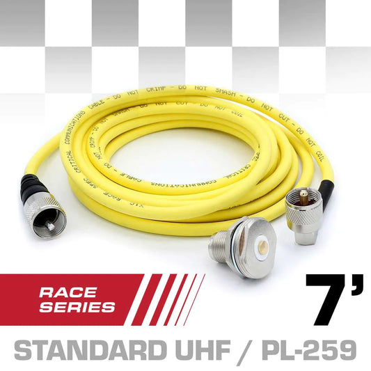 7 Ft Antenna Coax Cable Kit - RACE SERIES - by Rugged Radios