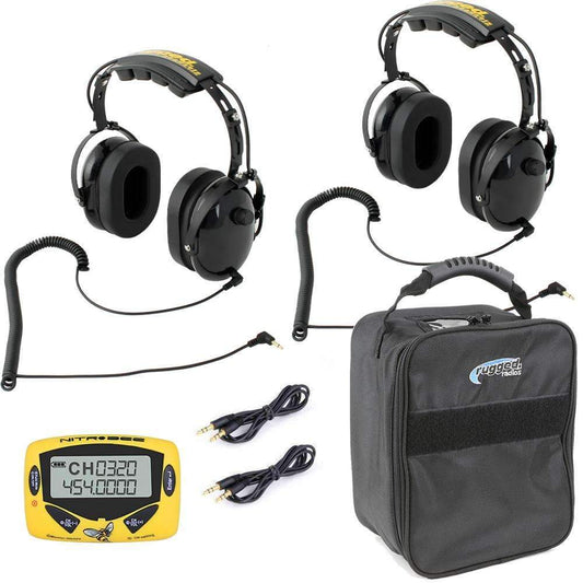 BUNDLE - Listen Only Fan Kit with H20 Headsets and Nitro Bee Includes Carry Bag