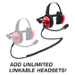 H80 Track Talk Linkable Intercom Headset - Bring The Conversation To The Circle Track NASCAR event