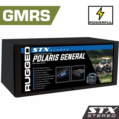 Polaris General - Dash Mount - STX STEREO with 45 Watt GMRS Radio