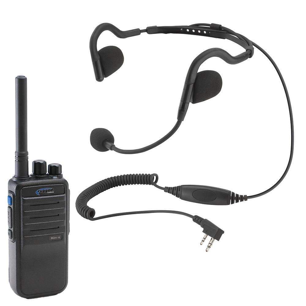 RDH UHF Digital Handheld Radio and H10 Lightweight Headset Bundle