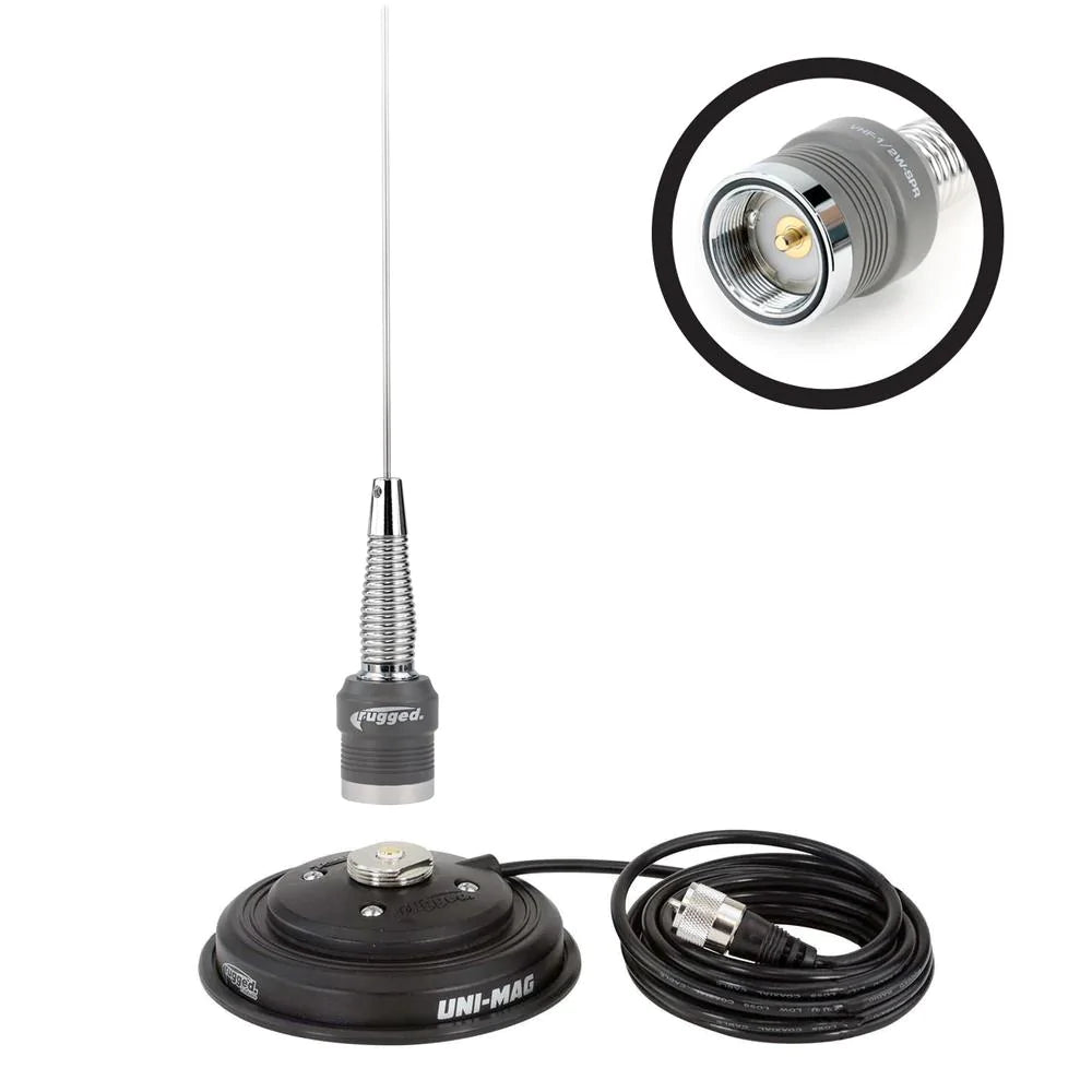 VHF 1/2 Wave No Ground Plane (NGP) Antenna Kit with Magnetic Mount