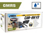 Waterproof GMRS Radio - Can-AM X3 Complete UTV Communication Intercom Kit with Top Mount